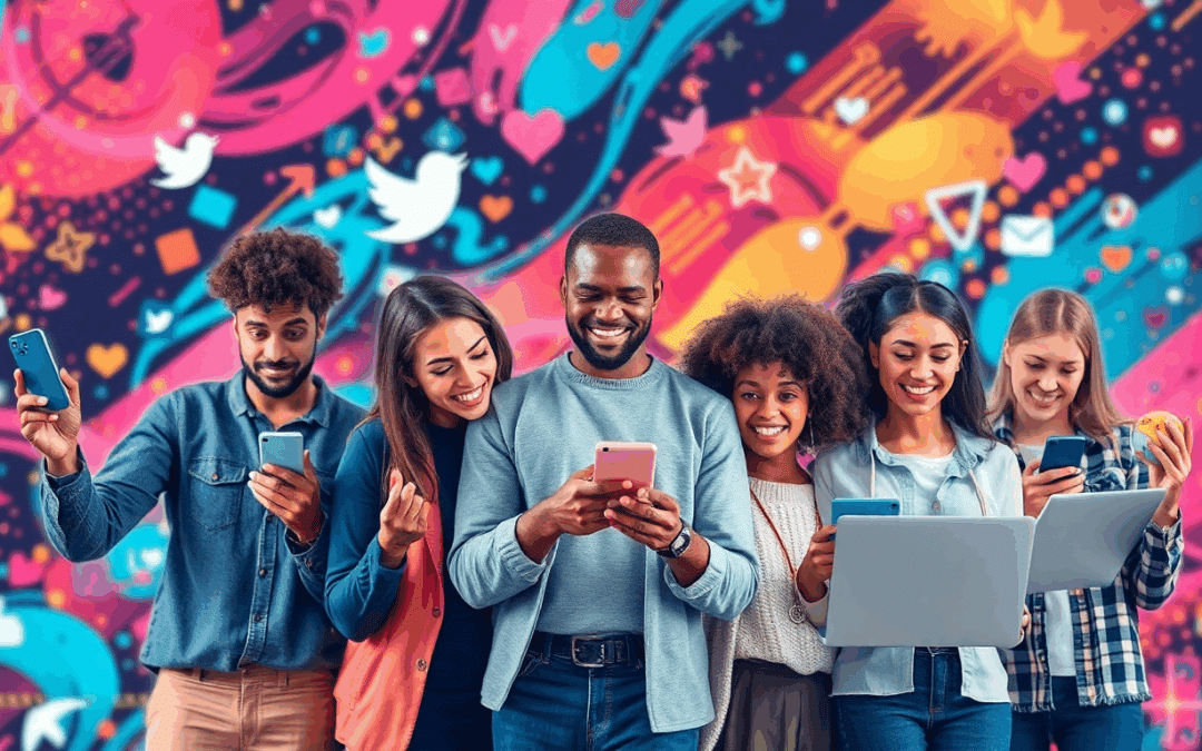 People engaging on social media platforms